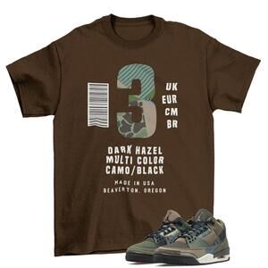 Box Label Patchwork Shirt To Match Jordan 3 Retro Patchwork Camo Do1830-200